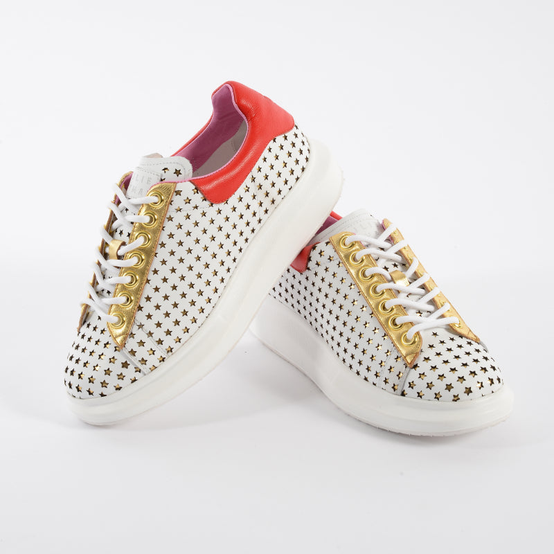 Hollie Watman Star Gazing Fashion Sneakers - White / Red