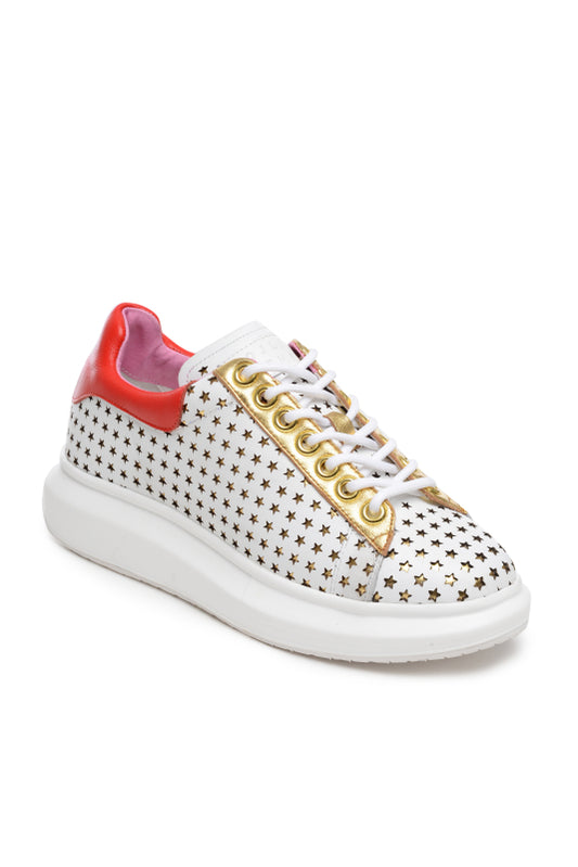 Hollie Watman Star Gazing Fashion Sneakers - White / Red