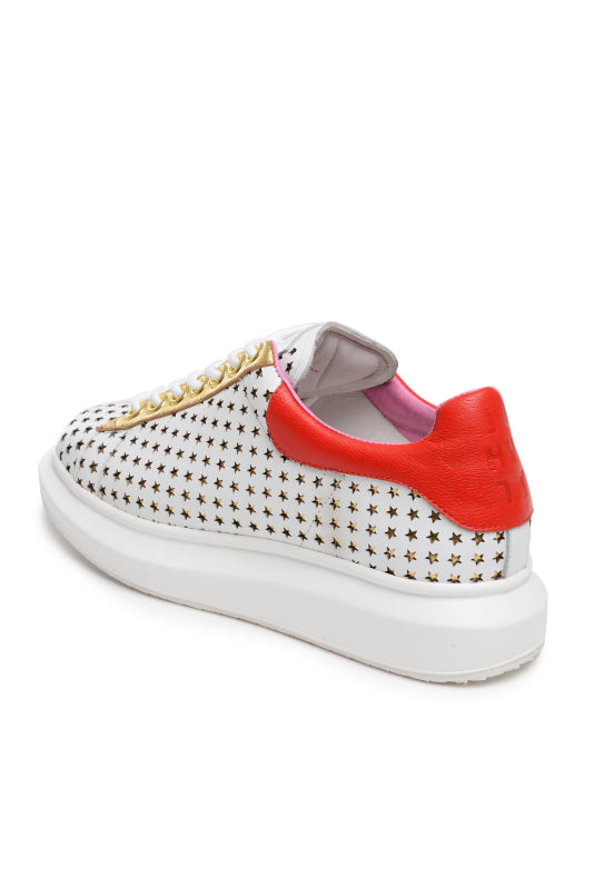 Hollie Watman Star Gazing Fashion Sneakers - White / Red