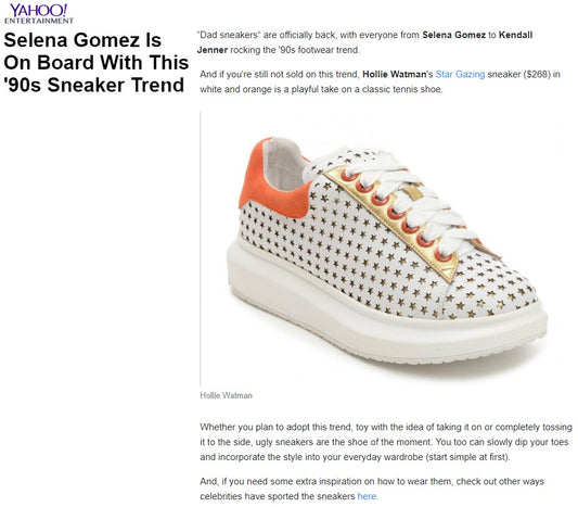 Hollie Watman Star Gazing Sneakers - White / Orange - Yahoo Entertainment