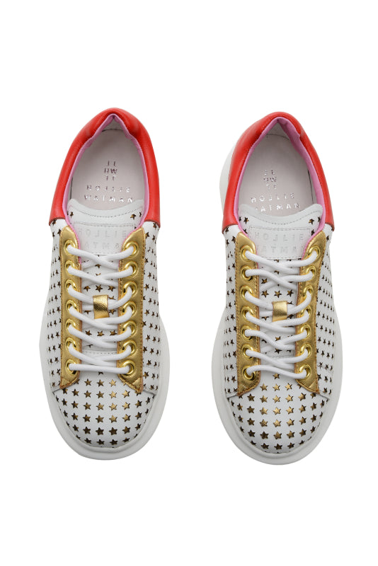 Hollie Watman Star Gazing Fashion Sneakers - White / Red